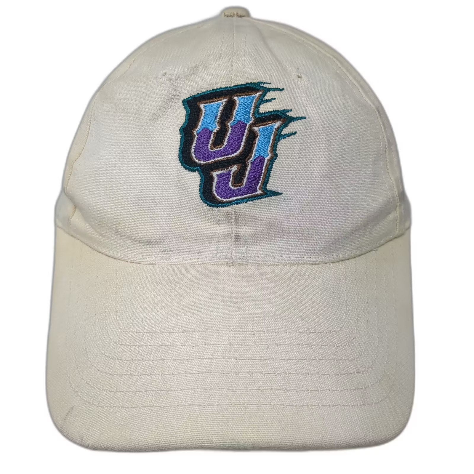 Baseball Cap Beige Purple Os Embroidered Logo Hat Strapback Sharp Promo Logo